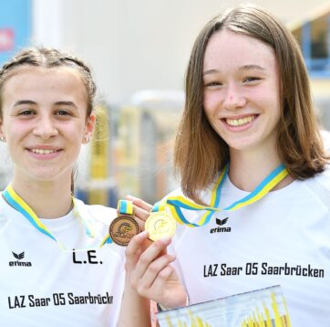 Gold und Bronze bei den Südd. Meisterschaften im Koblenzer Oberwerth-Stadion