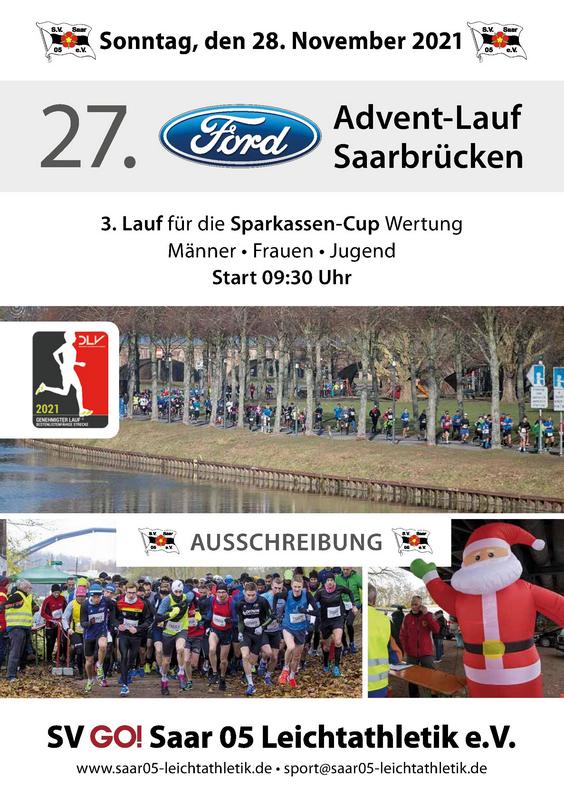 Du betrachtest gerade Gute Beteiligung beim 27. Ford Advent-Lauf, 4 Titel für GO! Saar 05