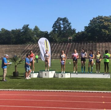 Ksenia Helios Sprint-Doppelsiegerin bei Südd. Meisterschaften, Lea Halmans siegt im Weitsprung