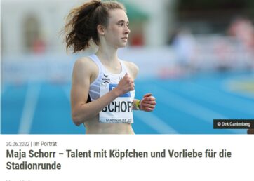 leichtathletik.de: Maja Schorr – Talent mit Köpfchen und Vorliebe für die Stadionrunde