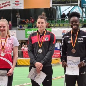 Silbermedaille für Lea Halmans und Bronze für Abigail Adjei bei Süddeutschen Hallen-Meisterschaften