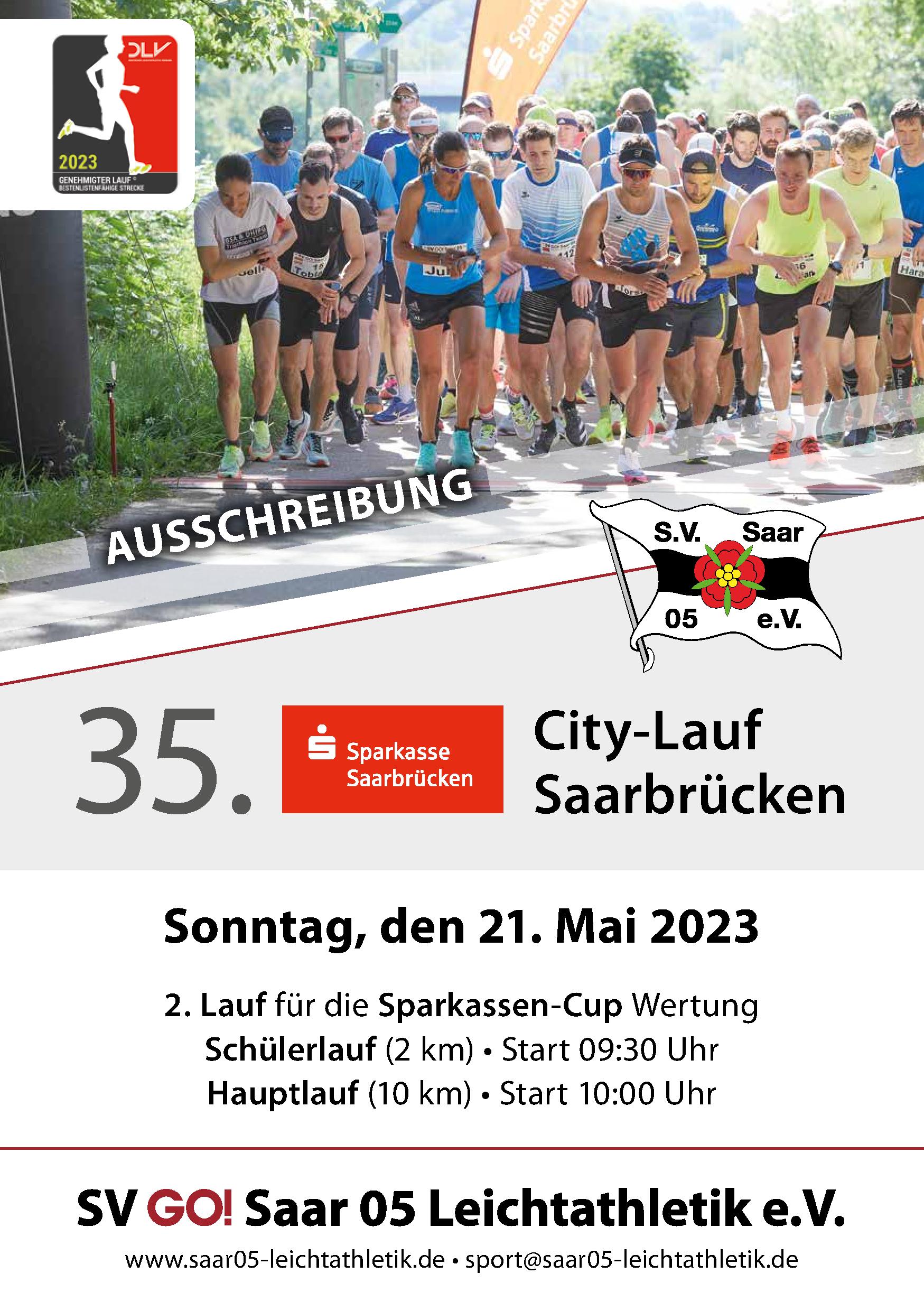 Mehr über den Artikel erfahren Ausschreibung 35. Sparkassen City-Lauf 21.05.2023