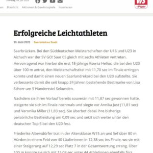 Erfolgreiche Leichtathleten
