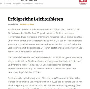 Erfolgreiche Leichtathleten