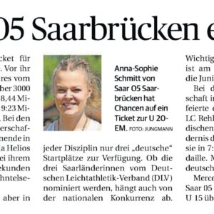 Schmitt von Saar 05 erfüllt EM-Norm