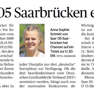 Schmitt von Saar 05 erfüllt EM-Norm