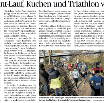 Was Advent-Lauf, Kuchen und Triathlon verbindet