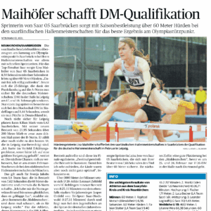 Maihöfer nimmt die letzte Hürde zur deutschen Meisterschaft