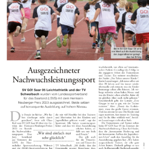 Ausgezeichneter Nachwuchsleistungssport