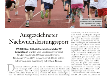 Ausgezeichneter Nachwuchsleistungssport