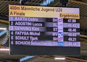 Silber für Lucca Agostini bei Deutschen U20 Hallenmeisterschaften