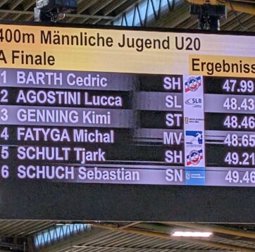 Silber für Lucca Agostini bei Deutschen U20 Hallenmeisterschaften