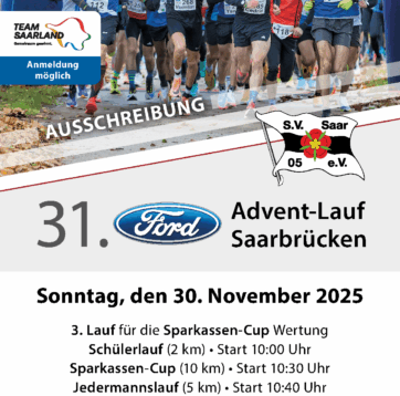 Anmeldungen 31. FORD Advent-Lauf freigeschaltet