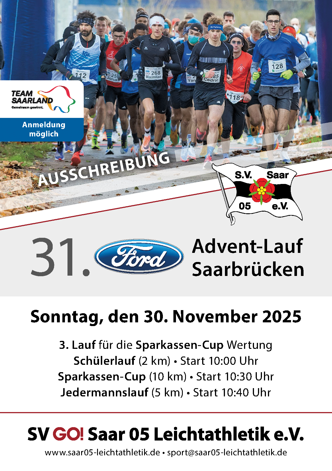 Du betrachtest gerade Anmeldungen 31. FORD Advent-Lauf freigeschaltet