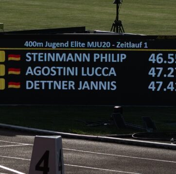 Lucca Agostini mit U20 Rekord über 400 m