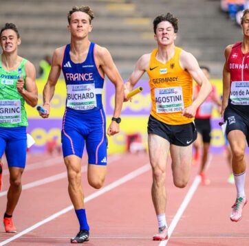 Lucca Agostini mit 4 x 400 m Staffel EM-Vierter